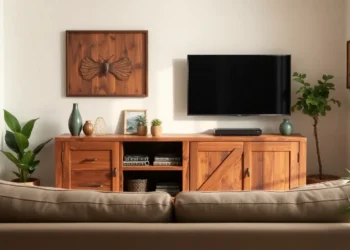 media consoles rustic