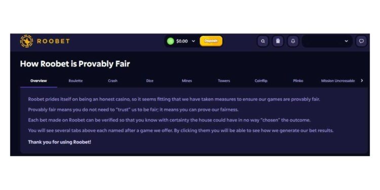 Provably fair gaming: How Roobet earns user trust