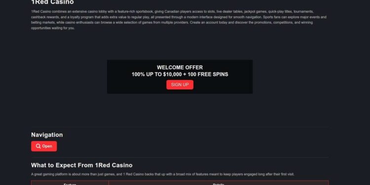 1Red Casino Registration Guide For Canadian Players