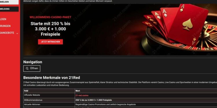 21RED Casino Auszahlungen In Deutschland: Alles Wichtige