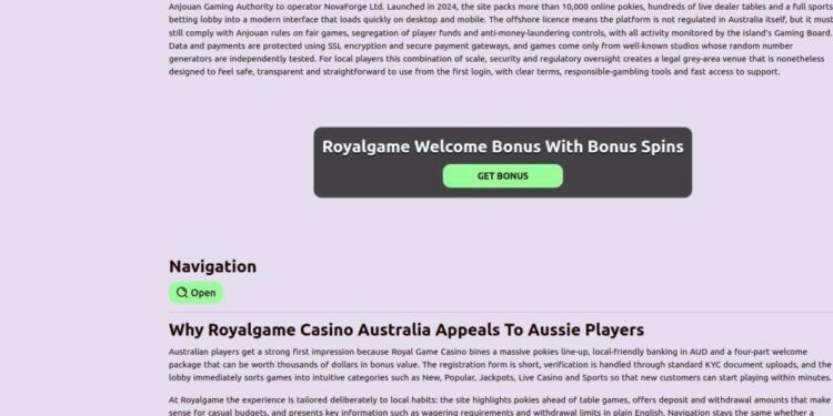 Royalgame Casino Withdrawal Times For Australian Players