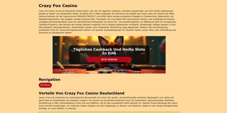Crazy Fox Casino Germany Deposit Methods: Cards, E-Wallets, Transfers