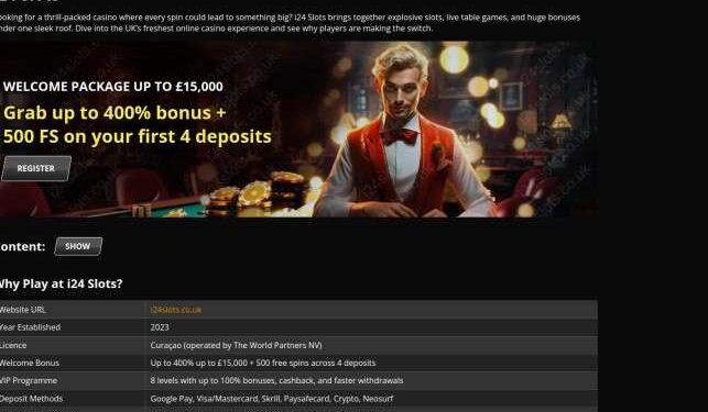 Is i24Slots Legit And UKGC Licensed For UK Players