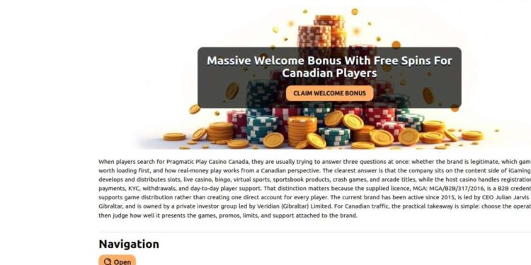 Canadian Online Casino Licensing And Regulation For Pragmatic Play Casino Canada