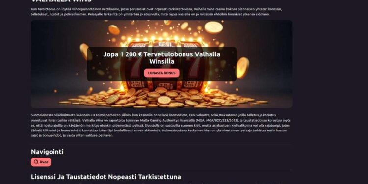 Valhallawins Welcome Bonus For Finland Players Explained