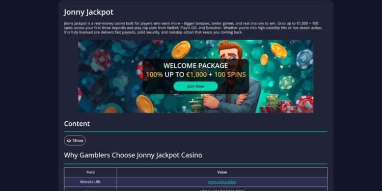 Jonny Jackpot Promo Codes In Australia For New Players