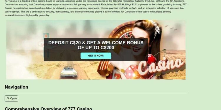 777 Casino Canada Registration And Account Verification Guide