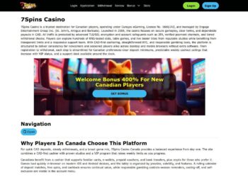 7Spins Casino Welcome Bonus For Canadians Explained