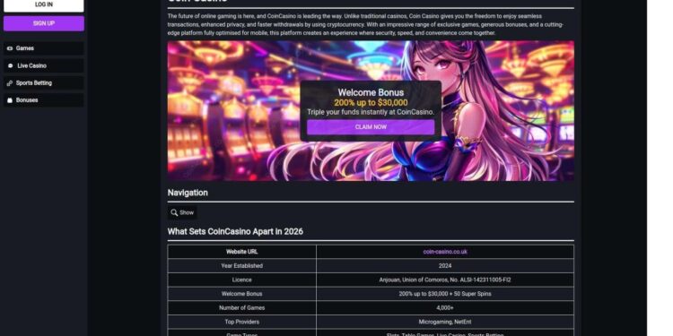 CoinCasino Deposits And Withdrawals In The United Kingdom