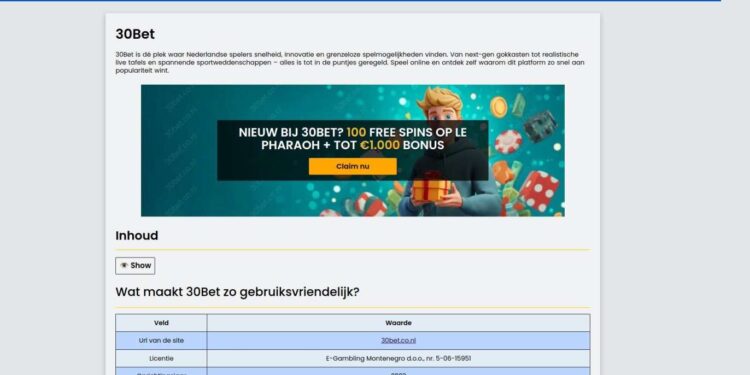 Resolving 30Bet Casino Login Problems In The Netherlands