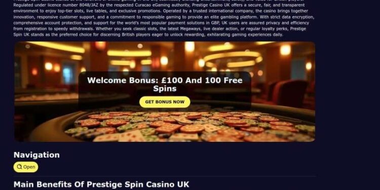 Prestige Spin Casino Free Spins Offers In The United Kingdom