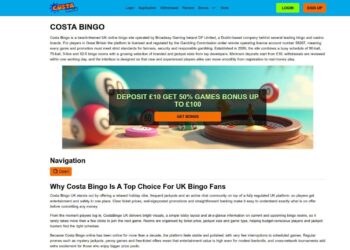 Costa Bingo Login Problems And Account Recovery In The UK