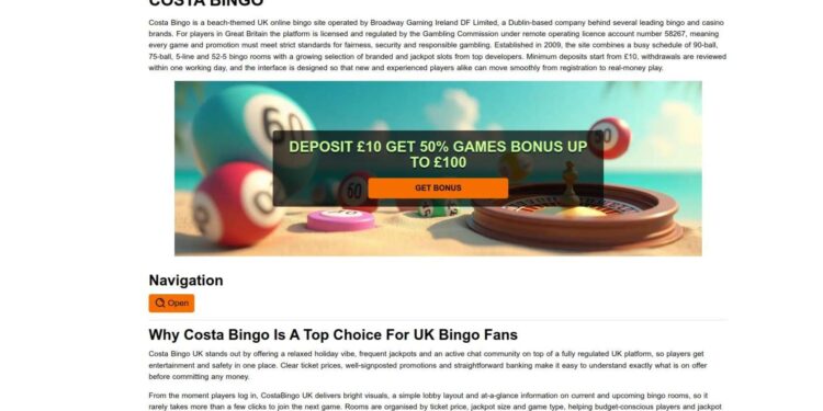 Costa Bingo Login Problems And Account Recovery In The UK