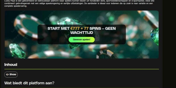Lucky Pays Casino Registration And Login For Dutch Players