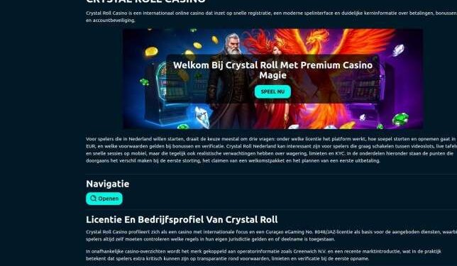 Crystal Roll Casino Login Issues And Solutions In The Netherlands