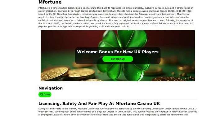 Mfortune No Deposit Bonus For UK Players: A Complete Guide