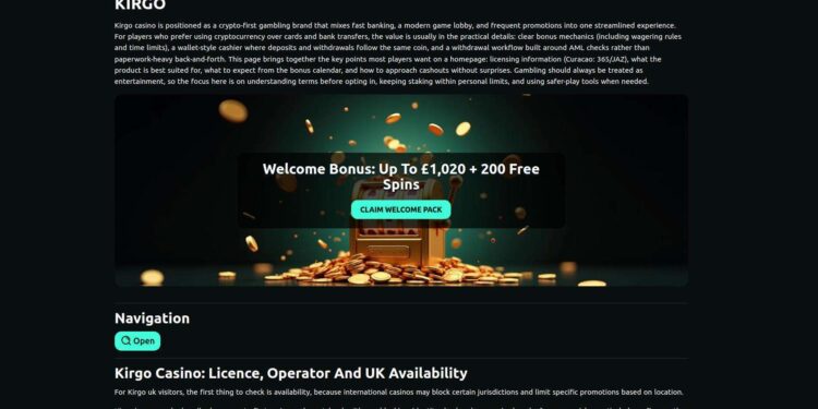 Kirgo Free Spins Offers For United Kingdom Players