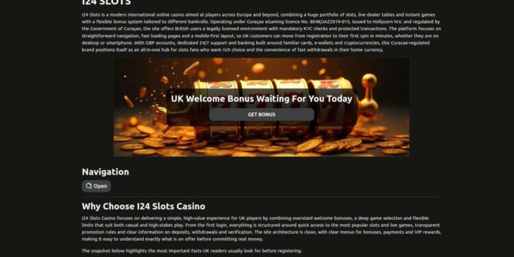 I24 Slots Casino No Deposit Bonus For United Kingdom Players