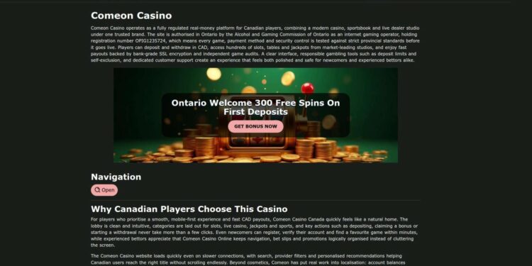 ComeOn Casino Registration In Canada: A Complete Guide