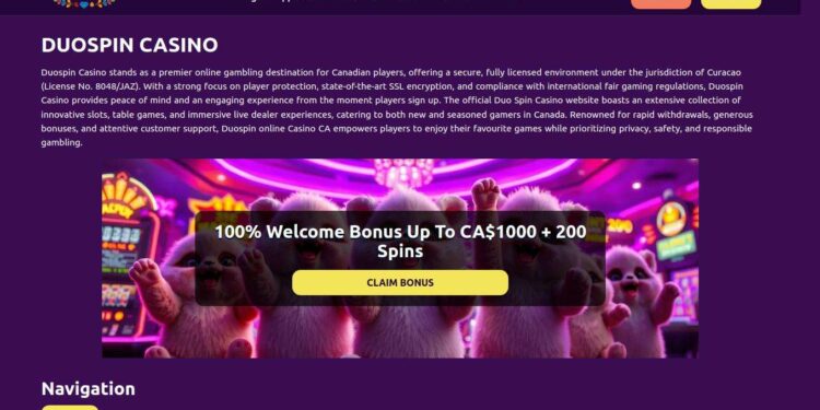 Duospin Casino Welcome Bonus For Canadian Players