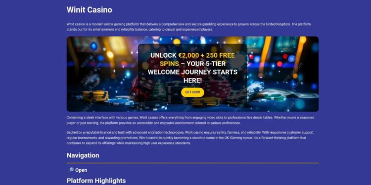 Winit Casino Best Slots And Live Casino Games Top Providers