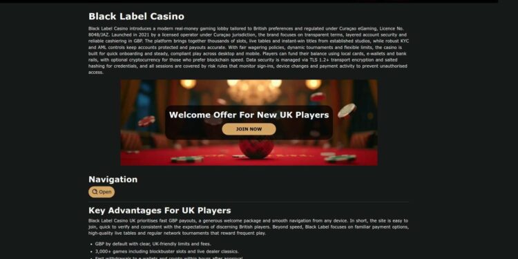 Black Label Casino Pros And Cons For UK Players