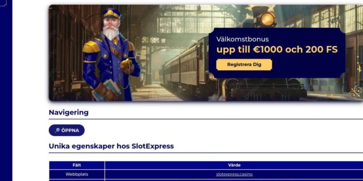Slotexpress Safety And Legality For Swedish Players