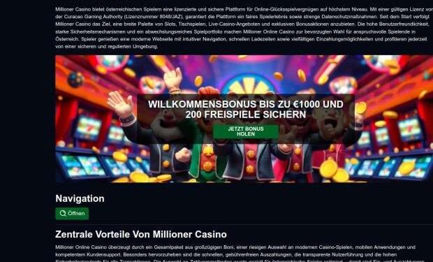 Millioner Casino Austria Deposit Methods And Minimum Deposits
