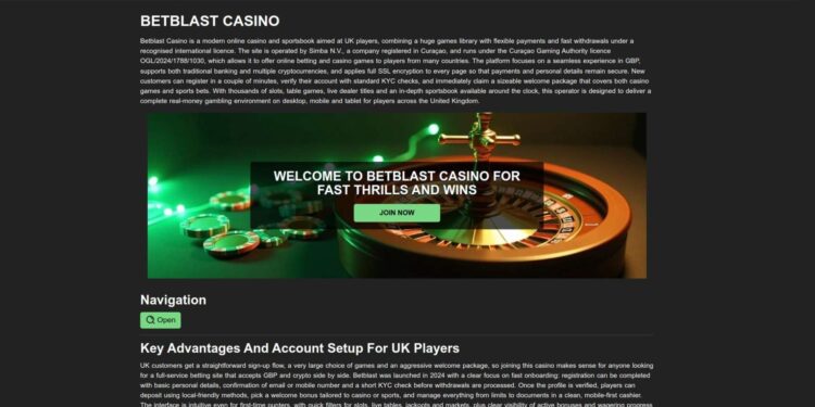 Betblast Casino Login Problems And Solutions For UK Players